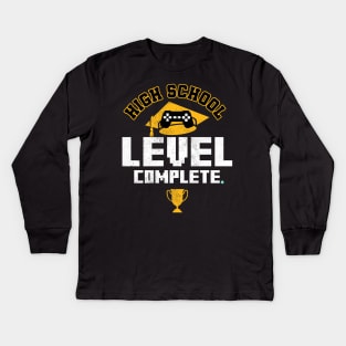 HIGH SCHOOL GRAD: High School Level Complete Kids Long Sleeve T-Shirt